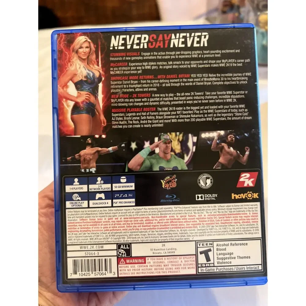WWE 2K19 PS4 PlayStation 4 Complete CIB Tested AJ Styles Wrestling Game